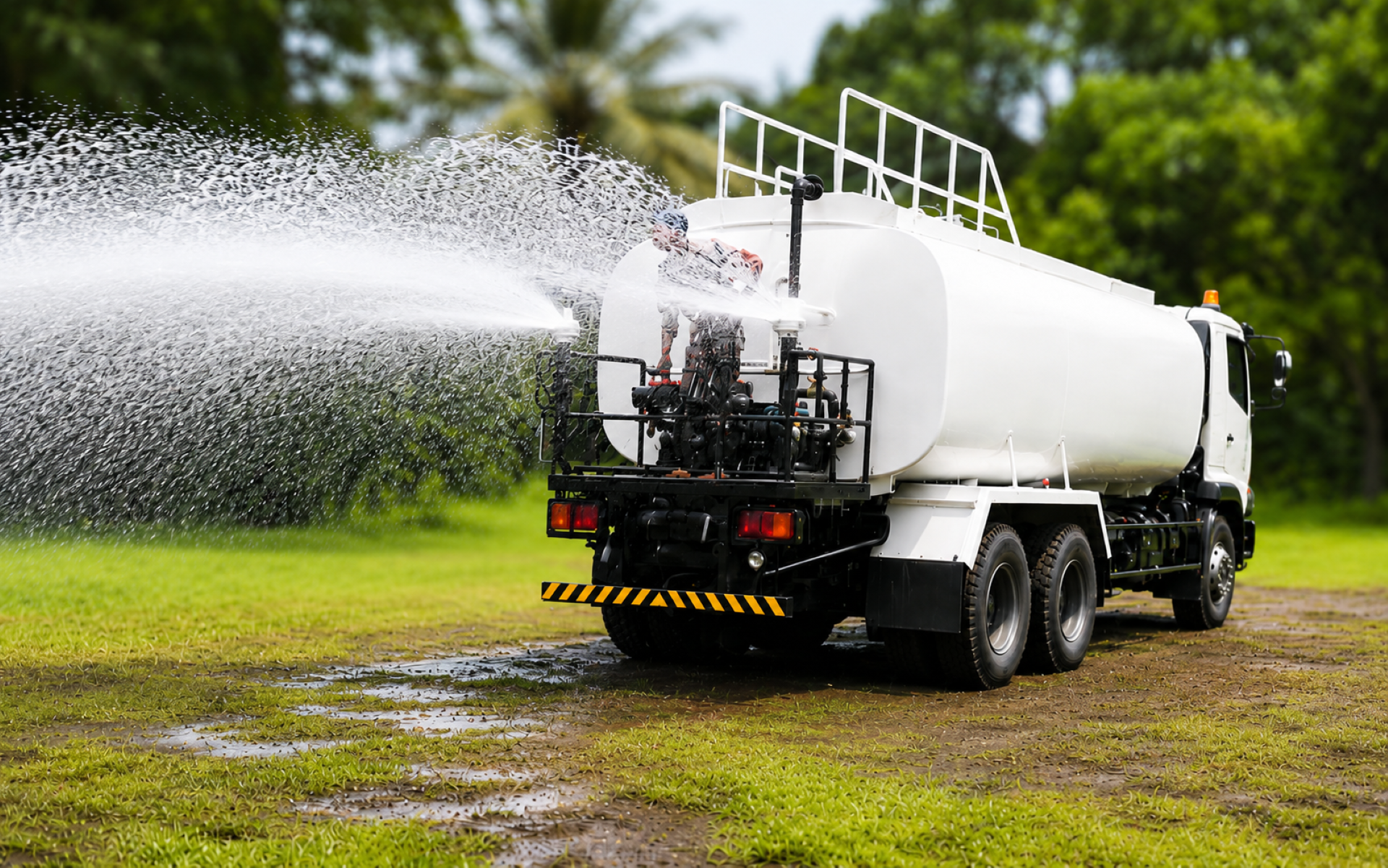 Sistem Water Truck Lapangan Karoseri Water Truck Tambang
